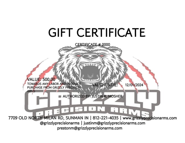 GPA Gift Certificate 500.00